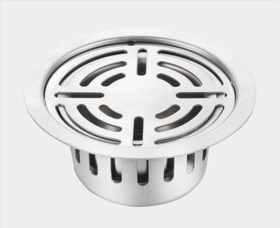 PR-148 Locking Round Floor Drain Stainless Steel Commercial Kitchen Heavy-Duty Secure Grate Tray Water Drainage Rack Restaurant Industrial Anti-Slip Rustproof Easy Clean Professional Grade Durable Key Lock Vandal Resistant Welded